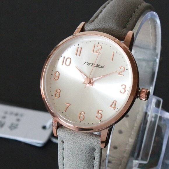 Accessories - Ladies Easy Reader Dress Watch Silver Sunburst Dial Rose Gold-toned Case 30mm